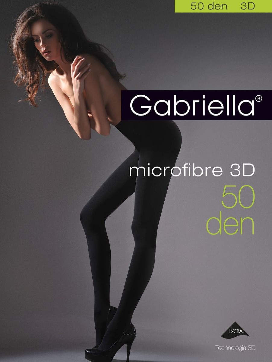 Gabriella Strumpfhose Microfibre 3D 50 Den Nero Strumpfhosen