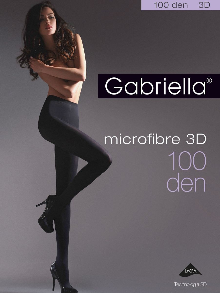 Gabriella Strumpfhose Microfibre 3D 100 Den Nero Fur Weihnachten