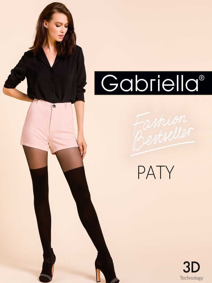 Gabriella Strumpfhose Paty Nero Dicke Musterstrumpfhosen