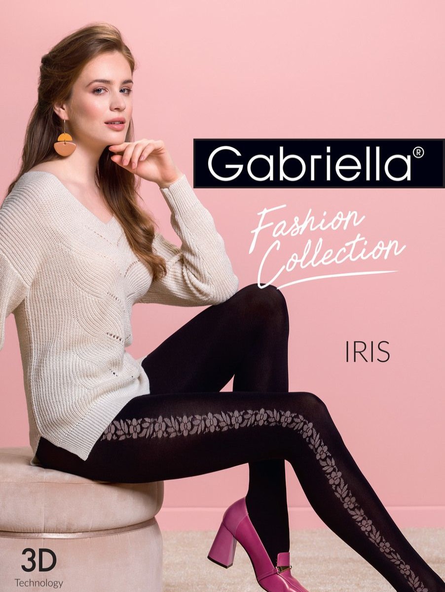 Gabriella Strumpfhose Iris Nero Strumpfhosen