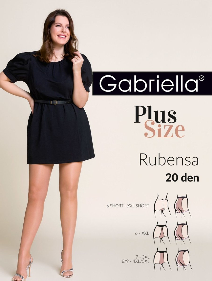 Gabriella Strumpfhose Rubensa Plus Size 20 Den Klassische Feinstrumpfhose