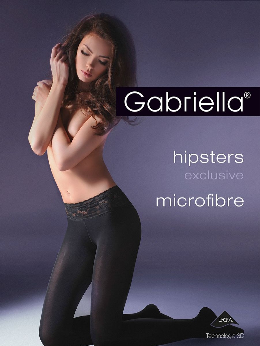 Gabriella Strumpfhose Hipsters Exclusive Microfibre Nero Mehr Klassische