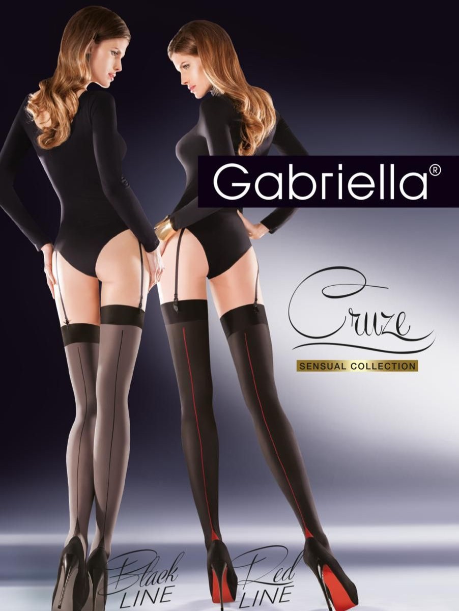 Gabriella Strapsstrumpfe Cruze Nero/Bianco Strumpfe