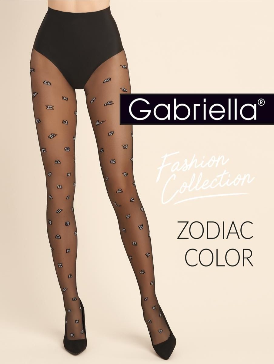 Gabriella Strumpfhosen Zodiac Color Nero/Color Dunne Musterstrumpfhosen