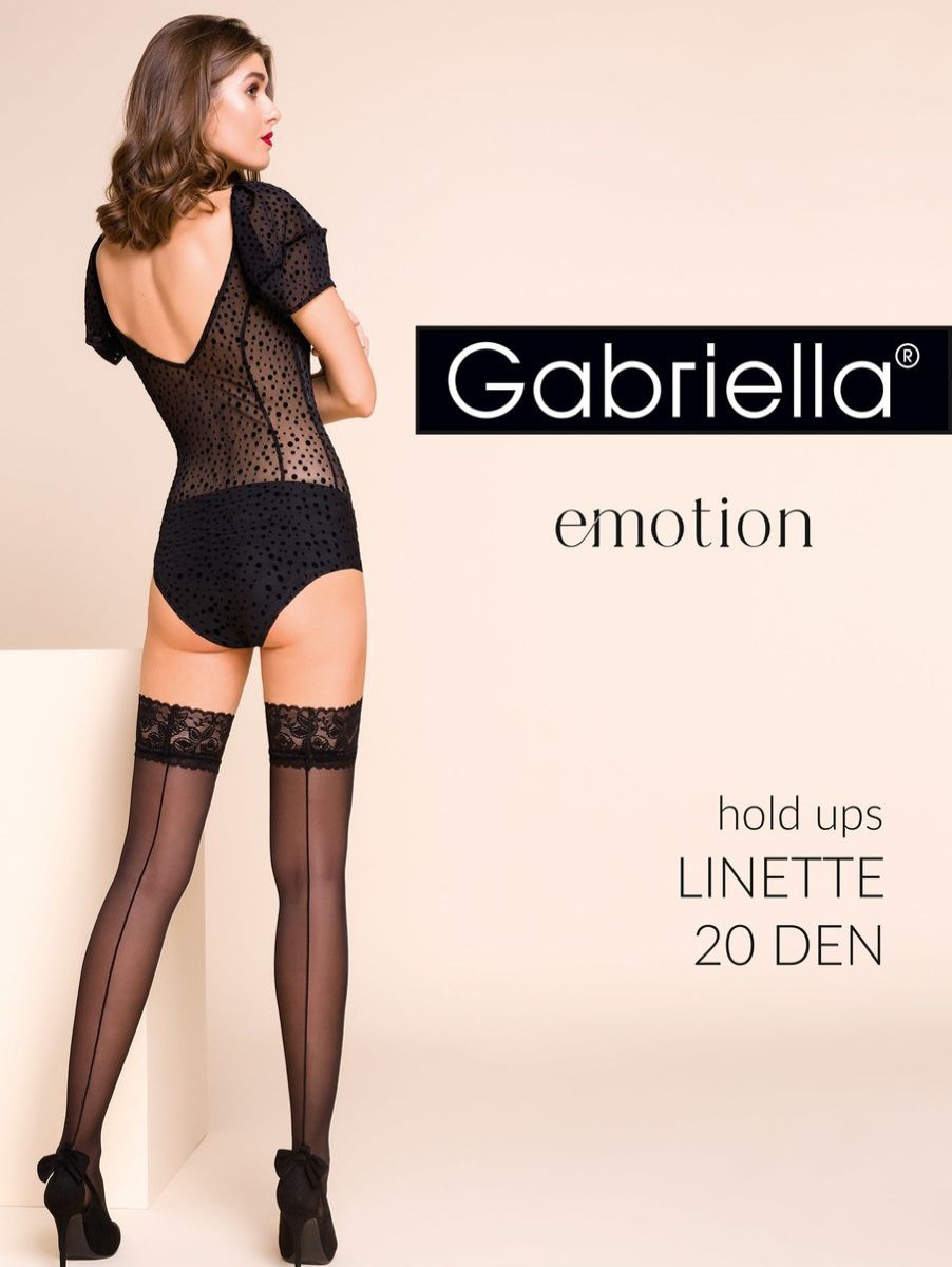 Gabriella Halterlose Strumpfe Calze Linette 20 Den Nero Strumpfe