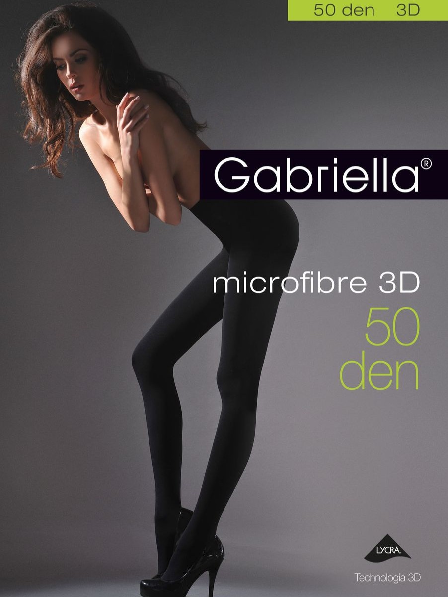 Gabriella Strumpfhose Microfibre 3D 50 Den Nero Mehr Klassische